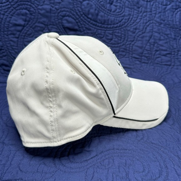 Adidas San Antonio Spurs NBA Baseball Cap Flex Fit M L Beige White Logo - Picture 4 of 6